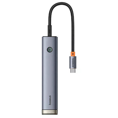 Baseus UltraJoy Series 6-Port HUB AIR Space Grey(Type-C to HDMI4K@60Hz*1+USB3.0*2+USB2.0*1+Type-C3.0*1+PD*1)B00052802811-02