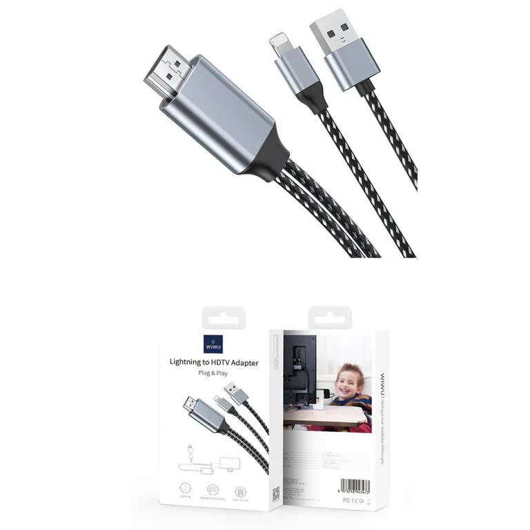 WIWU X7L Lightning to HDTV Cable Adapter – FHD Plug & Play