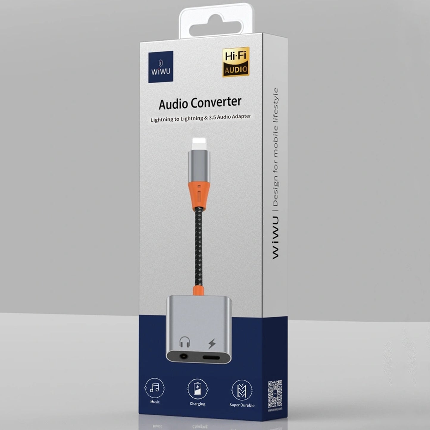WIWU LT07 Audio Adapter – Music Only (Not for Calls)