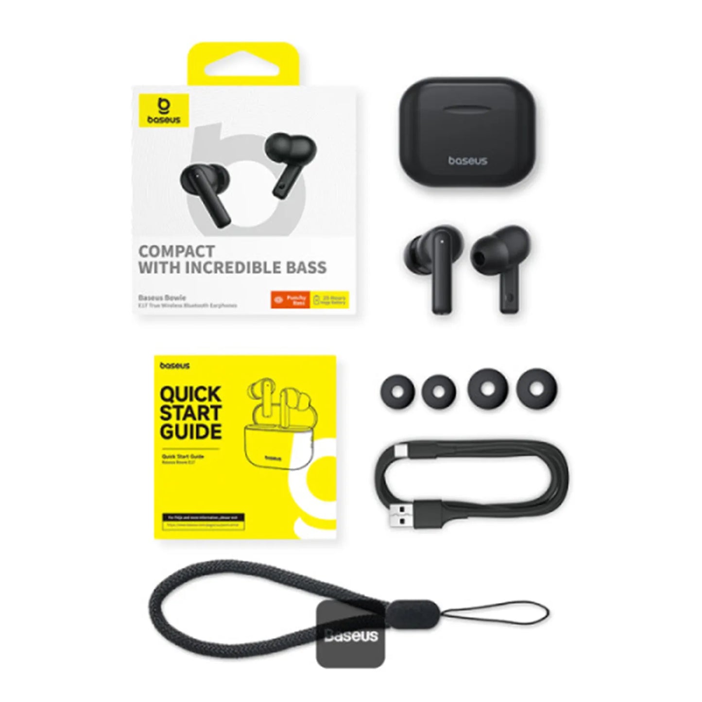 Baseus Bowie E17 True Wireless Bluetooth Earphones Cluster Black