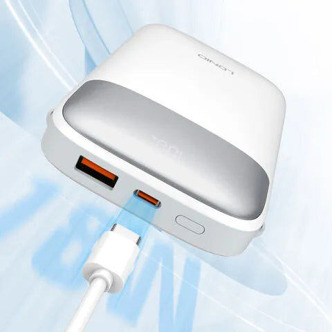 LDNIO PQ19 10000mAh 22.5W USB-C Fast Charging Power Banks smart LED Display Built-in Charging Cable Power Bank