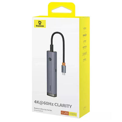 Baseus UltraJoy Series 6-Port HUB AIR Space Grey(Type-C to HDMI4K@60Hz*1+USB3.0*2+USB2.0*1+Type-C3.0*1+PD*1)B00052802811-02