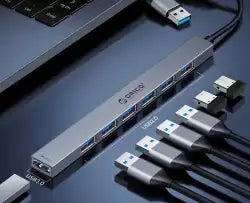 ORICO YSA2-U3 2-IN-7 USB-C & USB 3.0 TO 7-Port USB Hub 3.0*1, 2.0*6