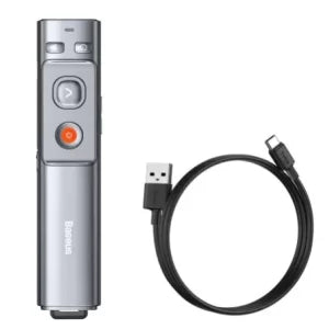 Baseus Orange Dot Wireless Presenter (Red Laser) Grey No battery ACFYB-B0G