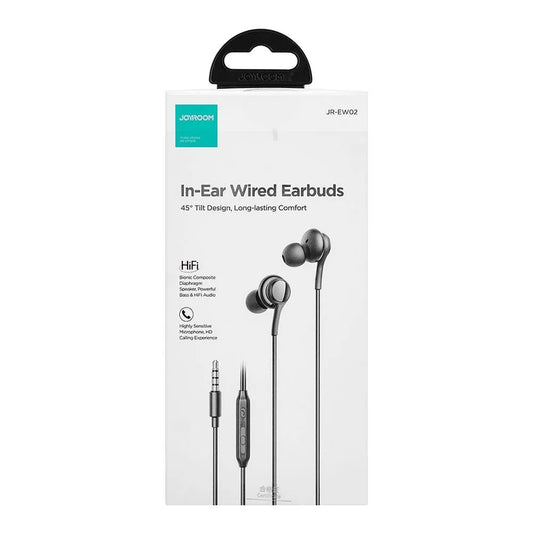 JOYROOM JR-EW02 Wired Series In-Ear Wired Earbuds-Black