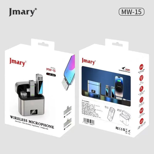 Jmary MW-15 2.4G IPHONE Dual Wireless Microphone For Mobile