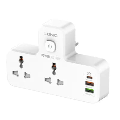 LDNIO SC2311 2 AC Outlets Portable Extension Power Socket