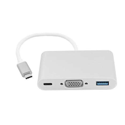 USB3.1 Type C to VGA + USB3.0 + Type C 3.1 OTG Adapter