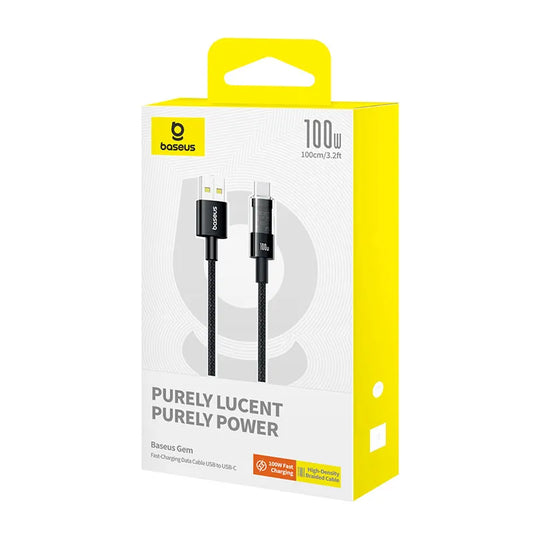 Baseus Data Cable USB to USB-C 100W 2m Gem Fast-Charging Cluster Black P10373002111-01