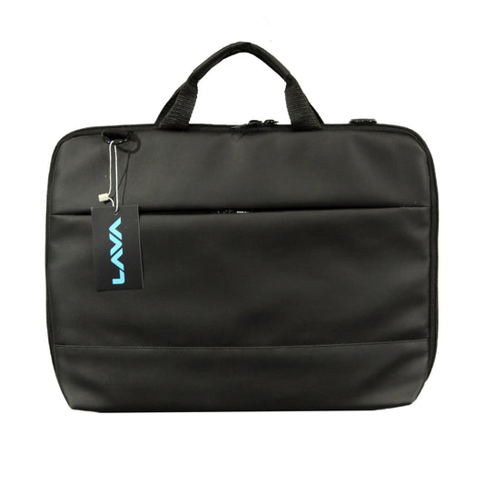 CX02 14.0 Inch Ultra Slim Laptop Bag – PU Leather, Black
