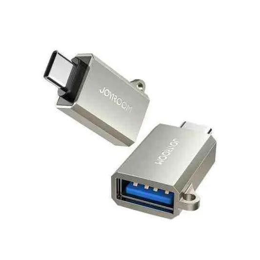 JOYROOM S-H151 Type-C Male to USB Female Adapter-Pearl Nickel OTG