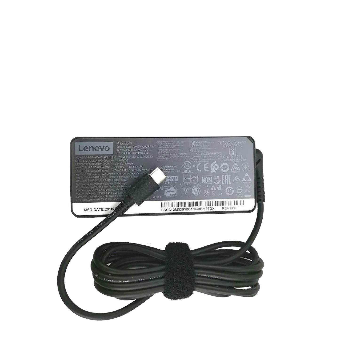 Lenovo USB-C 65W Laptop AC Adapter Charger