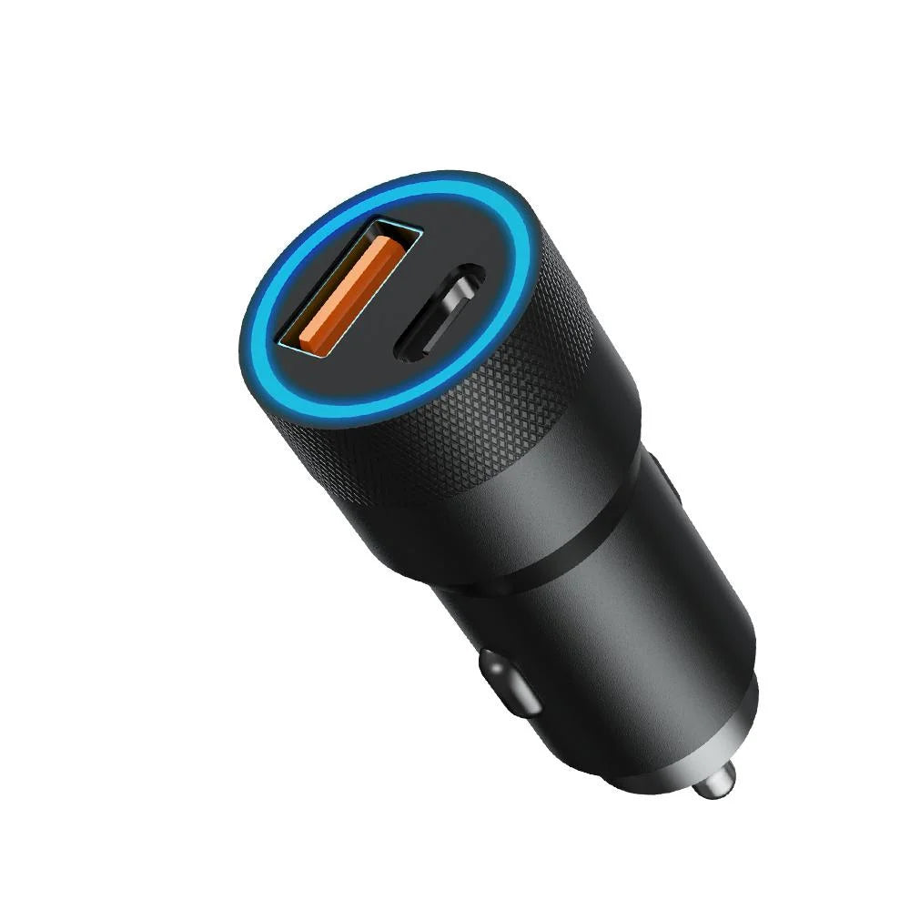 ASPOR A909 PD+QC 38W Fast Car Charger with LED Light