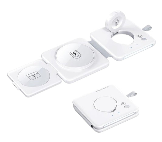 Remax RP-W87 Vukey Series 4-in-1 Holder/ Magnetic Wireless Charger/Night Lamp White