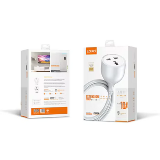 Ldnio SC1017 EU Extension Cord 2500W Power Cord 5 Meter
