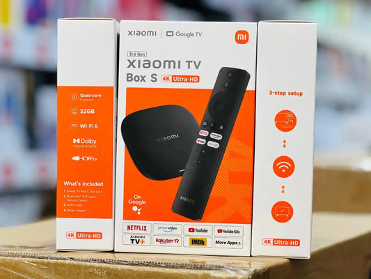 Xiaomi TV Box S (3rd Gen) Google TV 4K Ultra – Global Version Wi-Fi 6, 2.4GHz / 5GHz Bluetooth 5.2, 2GB RAM, 32GB ROM