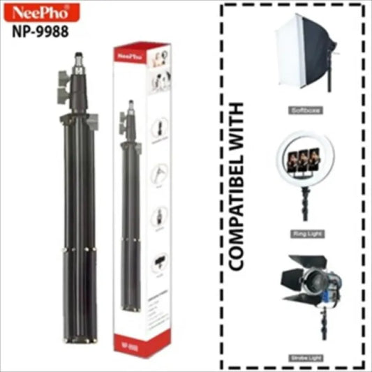 NeePho NP-9988 9 feet Heavy Duty Light Stand for Photography Strobe Flash Lighting