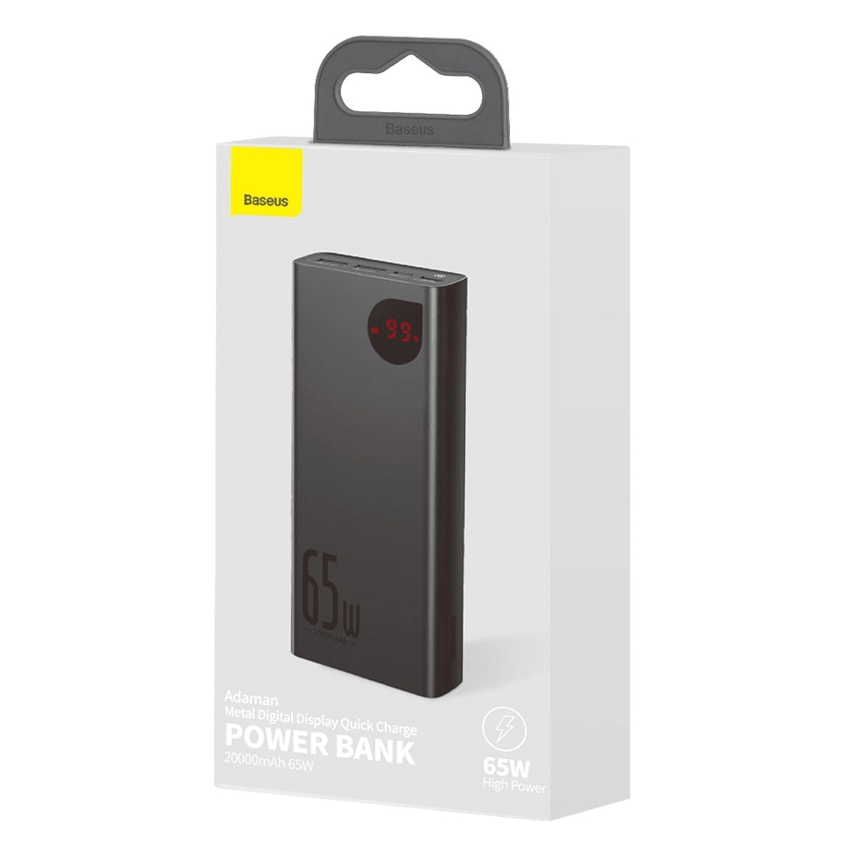 Baseus Adaman 20000mAh 65W Metal Digital Display Quick Charge Power Bank – Black