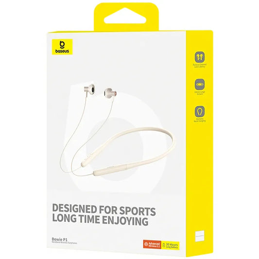 Baseus Bowie P1 Neckband Wireless Earphones Stellar White