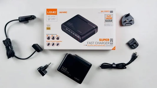 LDNIO A6140C 140W Super Fast charging 1.5M replaceable plug extension cord LED display