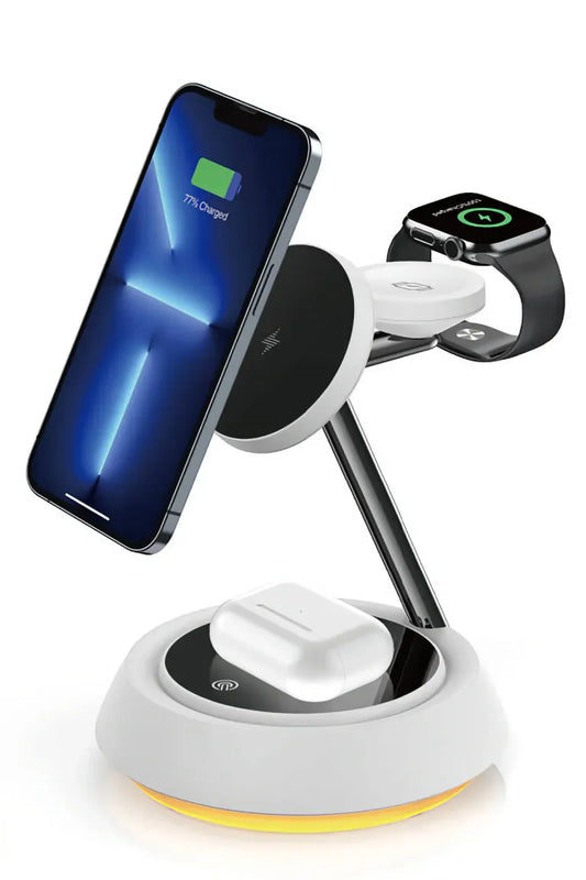 WIWU Wi-W002 3 in 1 Cable Less Charger With Adjustable ambient light